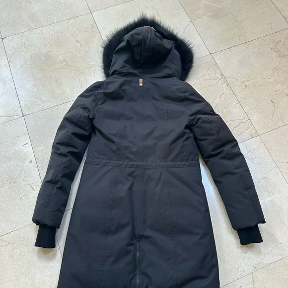 Mackage Women's Black Fur-Trimmed Coat XS​​ - Picture 3 of 10